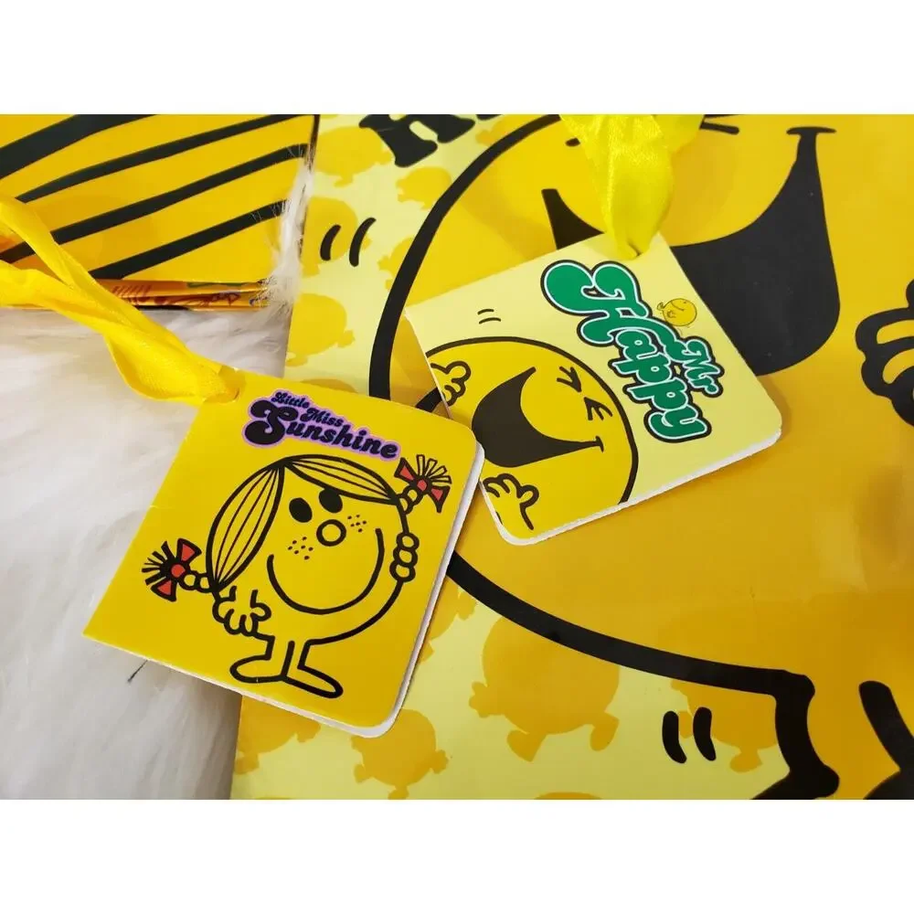 MR HAPPY SUNSHINE MR MEN LITTLE MISS SMILEY FACE GIFT BAGS lot of‎ 2 party favor